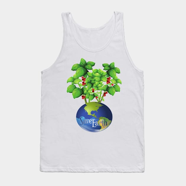 Save the Earth, Large plant. Tank Top by Fox1999